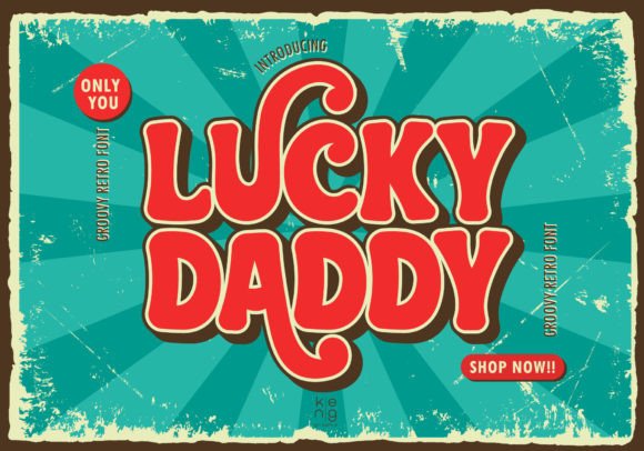 Lucky Daddy: A Bold Display Font for Digital Design