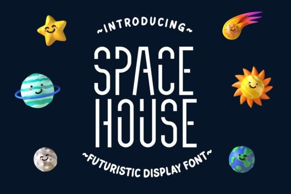 Space House Font: A Modern Display Typeface for Creative Crafters
