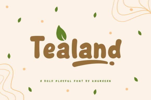 Tealand: A Modern and Cute Display Font for Branding