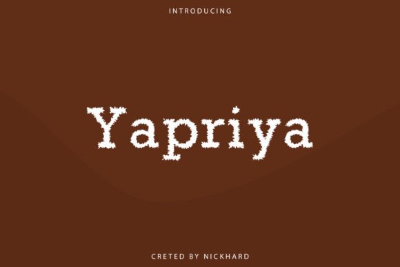 Yapriya: A Display Font for Editorial Design and Brand Identity
